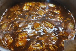 “Prepared Tteokbokki sauce ready to be mixed into the pot.